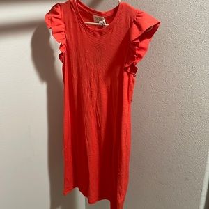 Nation LTD sustainably made Red ruffled tank dress